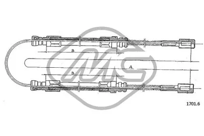Cable de accionamiento, freno de estacionamiento Iveco DAILY I Van · Iveco DAILY I Platform/Chassis
