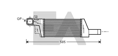 Radiador de aire de admisión Opel CORSA C · Opel COMBO Box Body/MPV · Opel CORSA C Hatchback Van
