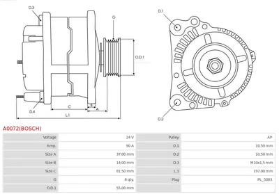 Alternador AS-PL A0072(BOSCH)