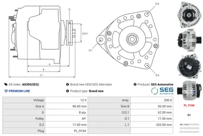 Alternador AS-PL A0305(SEG)