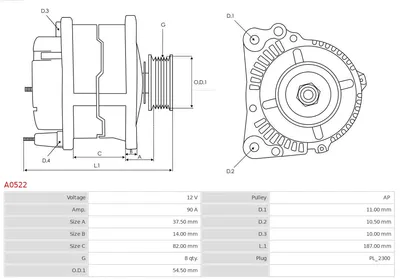 Alternador AS-PL A0522