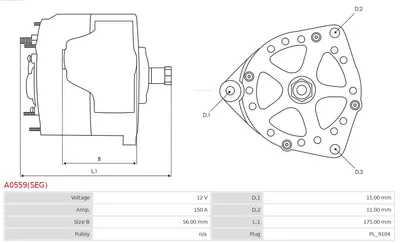 Alternador AS-PL A0559(SEG)