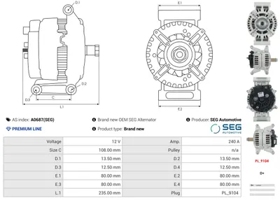 Alternador AS-PL A0687(SEG)