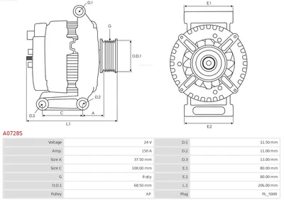 Alternador AS-PL A0728S