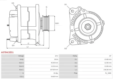 Alternador AS-PL A0784(SEG)