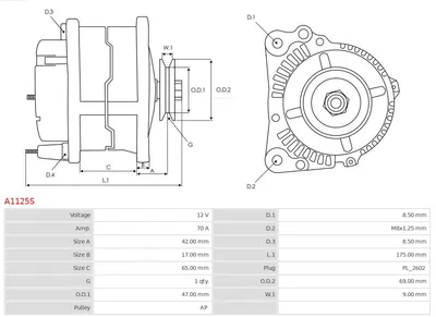 Alternador AS-PL A1125S