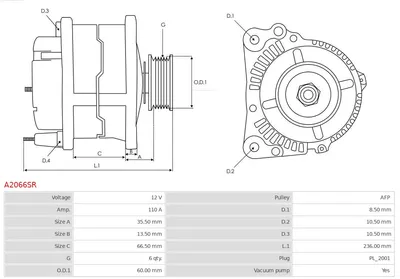 Alternador Austin ALLEGRO I Saloon · Opel CORSA C · Opel COMBO Box Body/MPV
