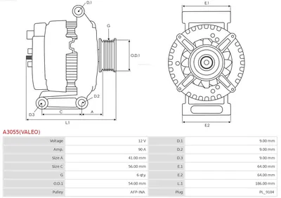 Alternador Alfa Romeo MITO · Citroën NEMO Box Body/MPV · Citroën NEMO MPV