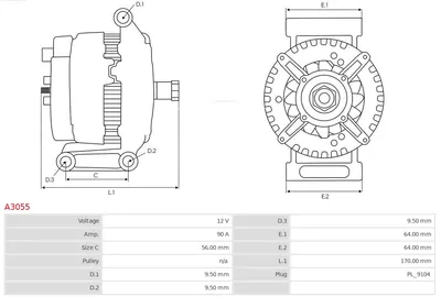 Alternador Alfa Romeo MITO · Citroën NEMO Box Body/MPV · Citroën NEMO MPV