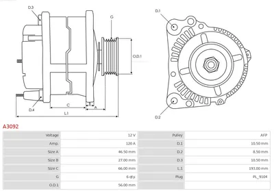 Alternador Renault LAGUNA I · Renault LAGUNA I Grandtour · Renault MEGANE I