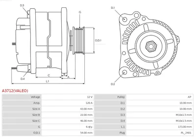 Alternador Citroën BERLINGO / BERLINGO FIRST Box Body/MPV · Citroën BERLINGO / BERLINGO FIRST MPV · Citroën XSARA