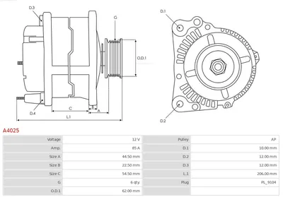 Alternador Alfa Romeo 145 · Alfa Romeo 155 · Alfa Romeo 146
