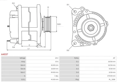 Alternador AS-PL A4037