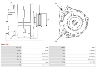 Alternador Alfa Romeo 145 · Alfa Romeo 155 · Alfa Romeo 146