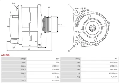 Alternador Alfa Romeo 75 · Alfa Romeo AR 6 Van · Alfa Romeo AR 8 Van