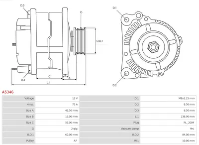 Alternador Mitsubishi L 300 III Bus · Mitsubishi L 300 III Van