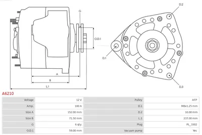 Alternador Hyundai ACCENT II · Hyundai MATRIX · Hyundai GETZ