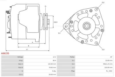 Alternador Honda CIVIC VI Fastback · Honda ACCORD V · Honda CIVIC VI Aerodeck