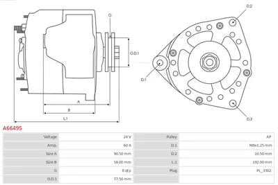 Alternador AS-PL A6649S
