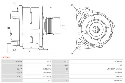 Alternador AS-PL A6726S