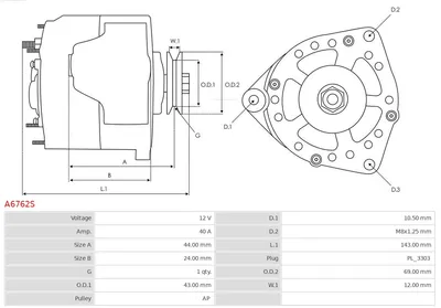 Alternador AS-PL A6762S