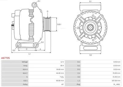 Alternador Honda CIVIC VII Hatchback · Honda CIVIC VII Saloon