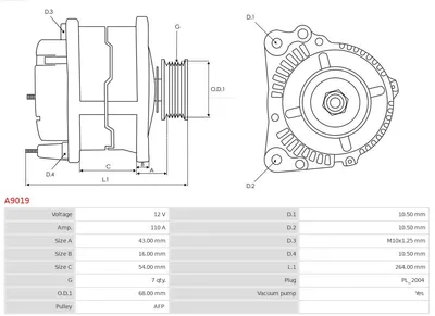 Alternador Mg MG 6 Hatchback · Hyundai H-1 / STAREX Bus · Hyundai H-1 Van