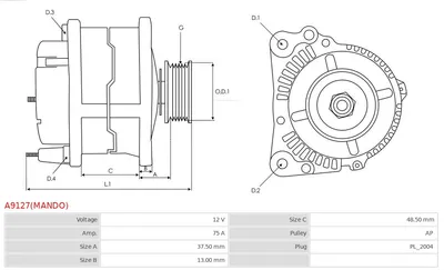 Alternador Mitsubishi COLT II · Mitsubishi COLT III · Mitsubishi COLT IV