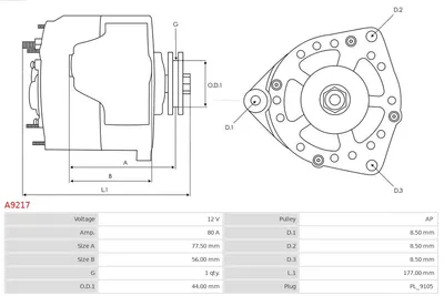 Alternador AS-PL A9217