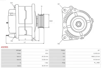 Alternador AS-PL A9290S
