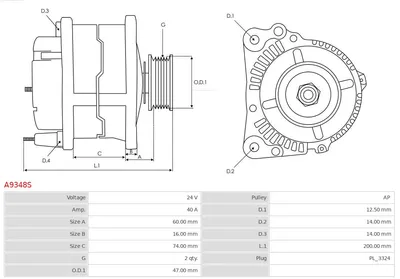 Alternador AS-PL A9348S