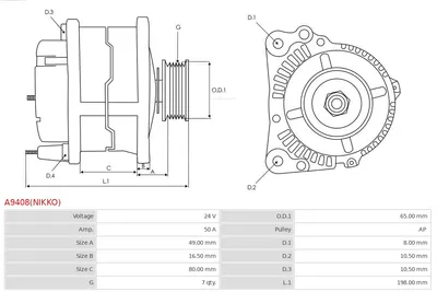 Alternador AS-PL A9408(NIKKO)