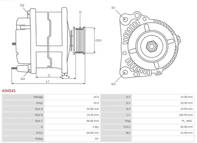 Alternador AS-PL A9454S