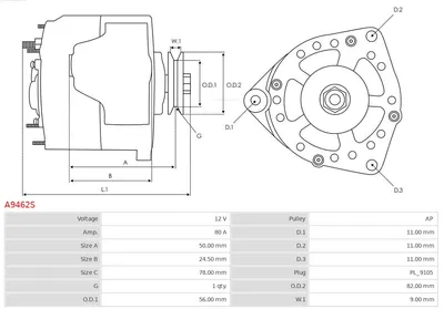 Alternador AS-PL A9462S