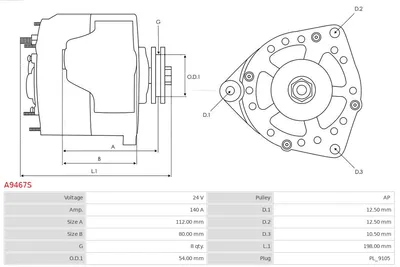 Alternador AS-PL A9467S