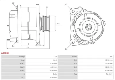 Alternador AS-PL A9484S