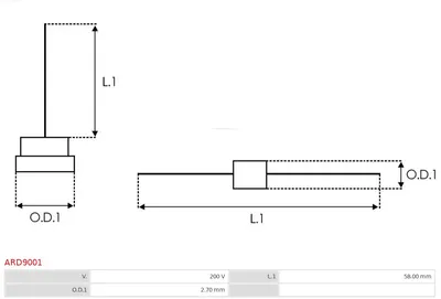 Rectificador, alternador AS-PL ARD9001