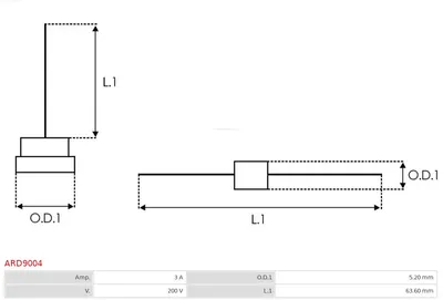 Rectificador, alternador AS-PL ARD9004