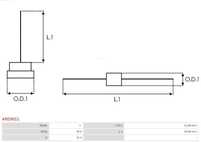 Rectificador, alternador AS-PL ARD9011