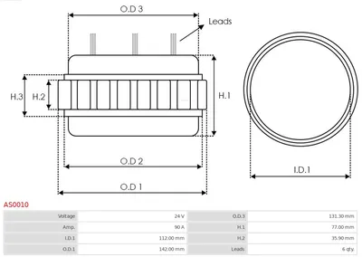 Estátor, generador AS-PL AS0010