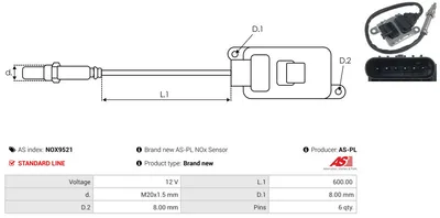 Sensor NOx, inyección de úrea Opel INSIGNIA A · Opel INSIGNIA A Saloon · Opel INSIGNIA A Sports Tourer