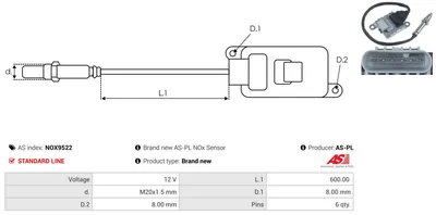Sensor NOx, inyección de úrea Opel ANTARA A · Opel INSIGNIA A · Opel INSIGNIA A Saloon