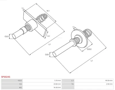 Kit de reparación, motor de arranque AS-PL SP3024S