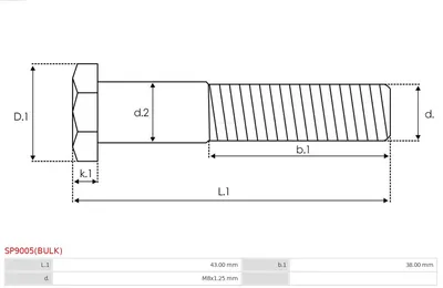 Kit de reparación, motor de arranque AS-PL SP9005(BULK)