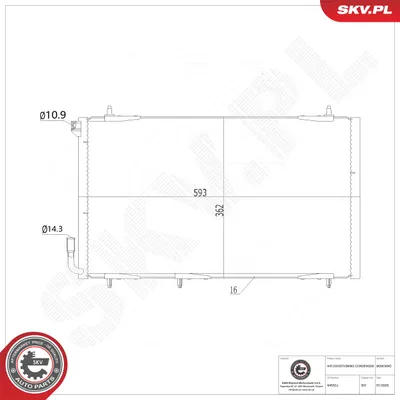 Condensador, aire acondicionado Peugeot 206 Hatchback · Peugeot 206 CC · Peugeot 206 SW
