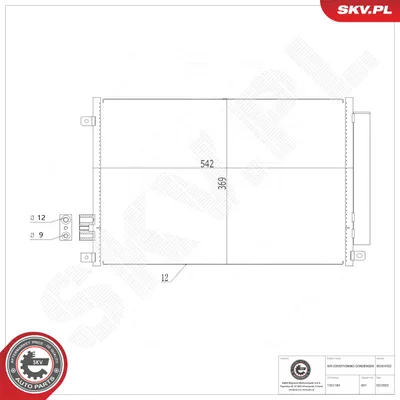 Condensador, aire acondicionado Fiat 500 · Fiat 500 C · Fiat PANDA