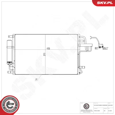 Condensador, aire acondicionado Hyundai TUCSON · Kia SPORTAGE II