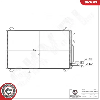Condensador, aire acondicionado Mercedes-Benz SPRINTER 2-t Platform/Chassis · Mercedes-Benz SPRINTER 2-t Van · Mercedes-Benz SPRINTER 2-t Bus