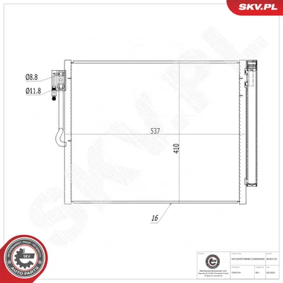 Condensador, aire acondicionado Opel MERIVA B MPV · Opel MERIVA B VAN · Vauxhall MERIVA Mk II