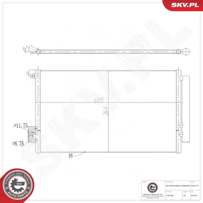Condensador, aire acondicionado Fiat 500L · Fiat TIPO Saloon · Fiat TIPO Hatchback